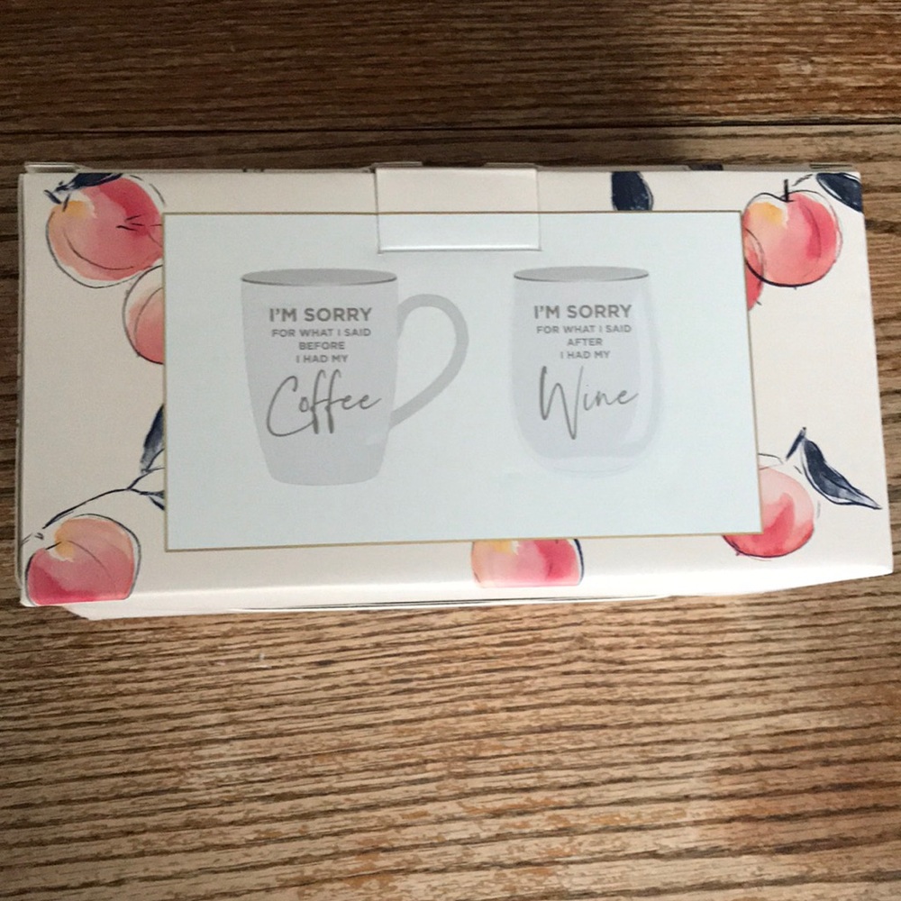 Coffee cup wine glass set